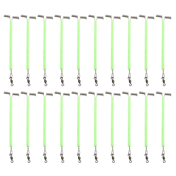 20st rostfria fiskedrag Linjeledare spår Lysande fiskeriggar med rullande svängar 3-vägs set 7cm