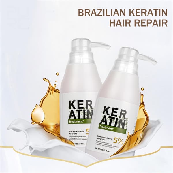 Brasiliansk Keratin 5% Formalin 300ml Keratinbehandlinger Shampoo - Hårreparation