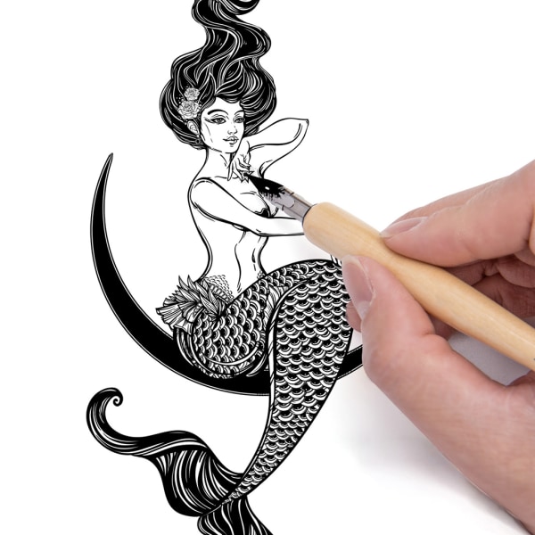 Manga Dip Pen Set Comic Pro Drawing Kit 3 Nibs Trähållare Bläck Kalligrafi Verktyg
