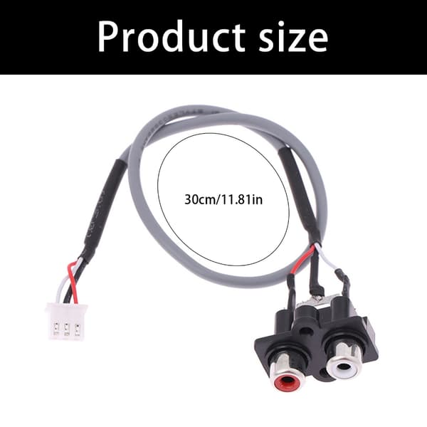 Studiokvalitets lydgrensesnittkabel 2RCA til XH2.54MM 3Pin for lydsystemer