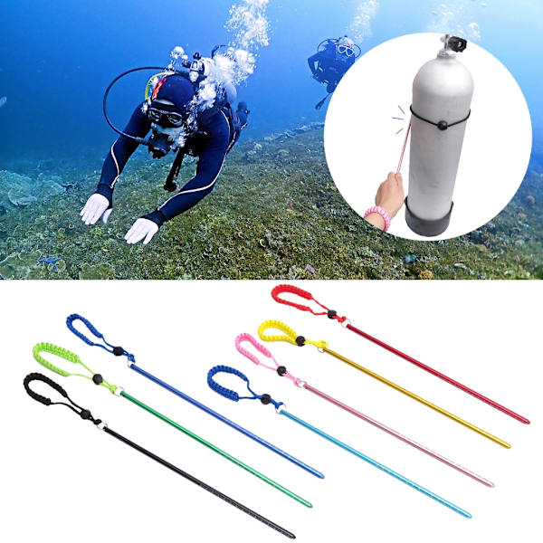 Scuba Diving Pointer Rod Diving Noise Maker Hummer Stick Diving Pointer Scuba Stick Diving Pointer Diving Stick Rod Light Blue