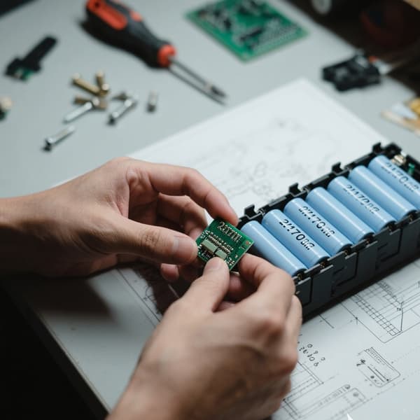 Batterikasse 21700 Cellemonteringsholderboks til flere lithiumkonfigurationer 1 section