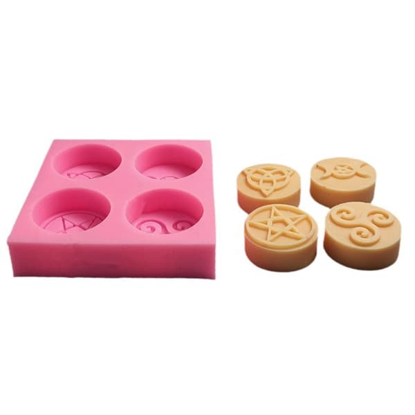 Robuste silikonformer for harpiks, gips og stearinlys med symbolformer