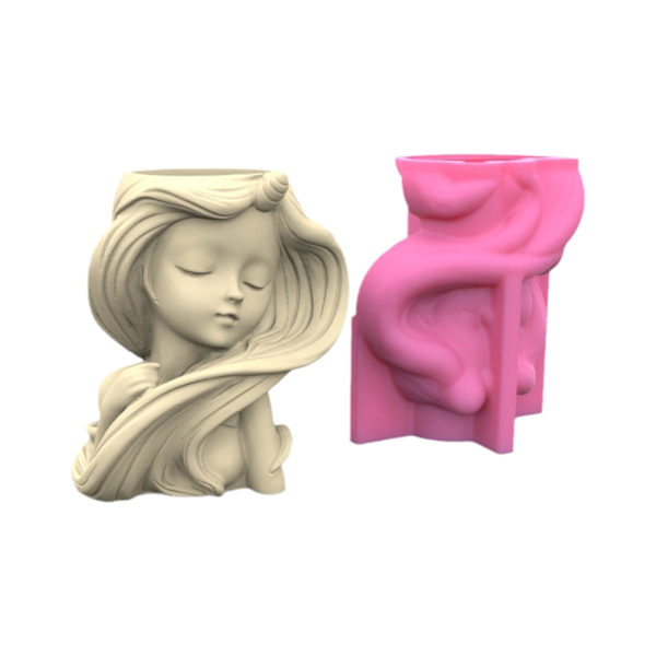 Geometrisk Gips Blomkruka Silikon Resin Form Epoxiharts Gjutform Suckulent Vas Cementform Pennhållare Form