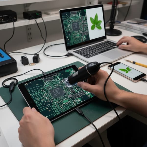 Professionelt 1600X digitalt mikroskop til computertelefon videnskabelig observation