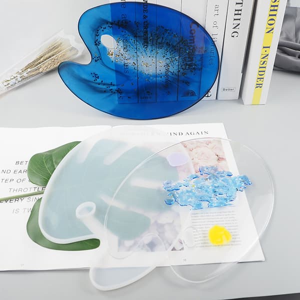 Epoxy Silikone Coasterforme til Fremstilling af Agatskiver Makeup Palet