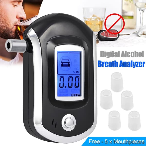 Alkoholpustetester med LCD-display Alkoholmåler Pusteprøveanalysator