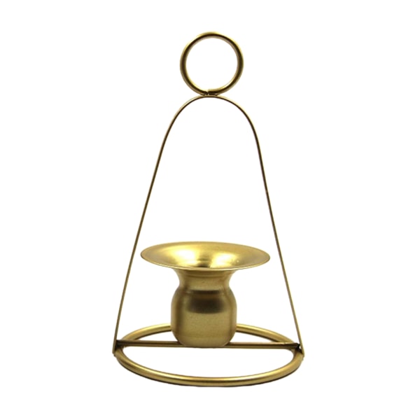 Retro Simple Iron Gyllene Svart Ljusstake Ljuslampa Fäste Lämplig för Fest Bröllop Julbord Heminredning Gold