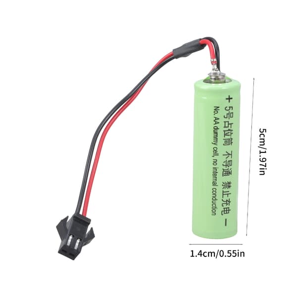 2A Størrelse Batteri Erstatning Dummy Batteri Plassholder med Input Linje 25cm