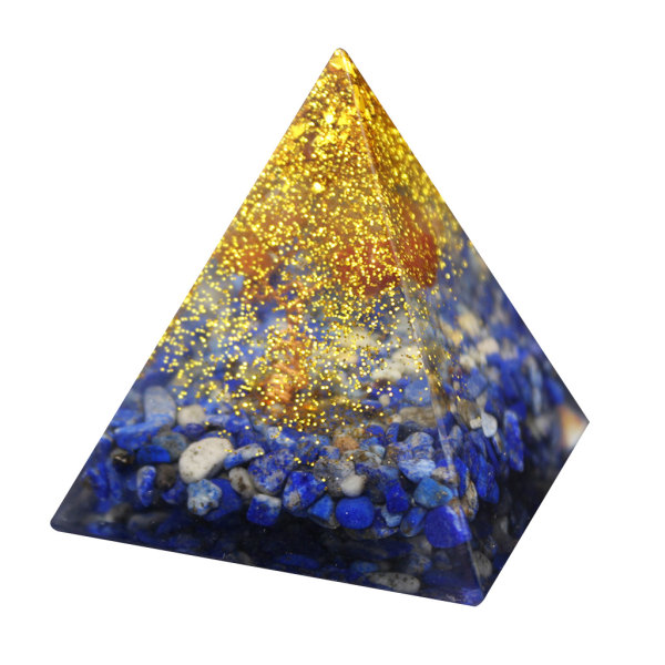 Healing Orgone Pyramid Stone Natural Gravel Resin Meditation Energy Generator null - 2