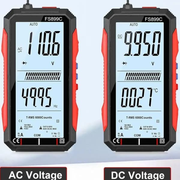 Digital multimeter voltmeter med temperaturfunktion för hemmabruk