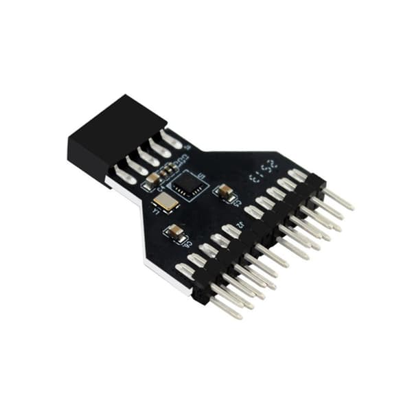 Skærmet USB2.0 Header Splitter Dobbelt Interface Design Til PC Builds