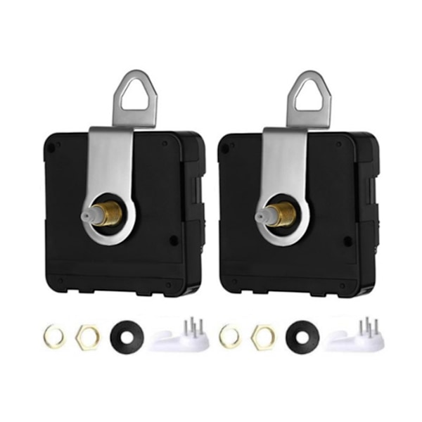 2 st Klockurverk Mekanism DIY Reparationsdel Lång Axel Quartz Klockurverk DIY Klockreparationskit Lätt att Installera