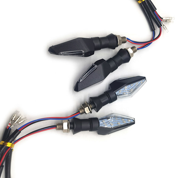 4x Motorsykkel Blinklys 12V 12LED Tofarget Blinklys Vanntett