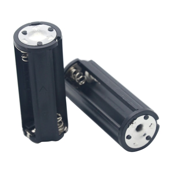 Batteriopbevaringsboks Sort Cylindrisk 3xAAA Plastik Batteriholder Adapter til Etui Boks Lommelygte Lampe