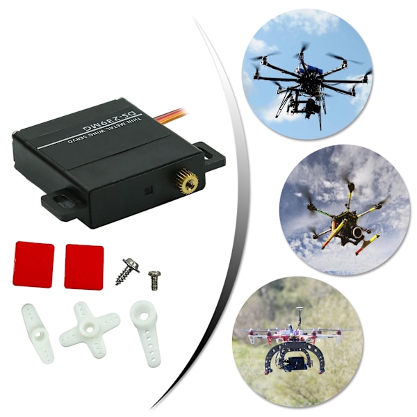 DS239MG Servomotor med højt drejningsmoment til fjernstyrede fly med bred kompatibilitet