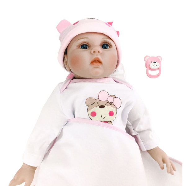 55 cm Realistic Reborn för docka mjuk silikon Toddler Bebisar Flicka Napp Lifeli