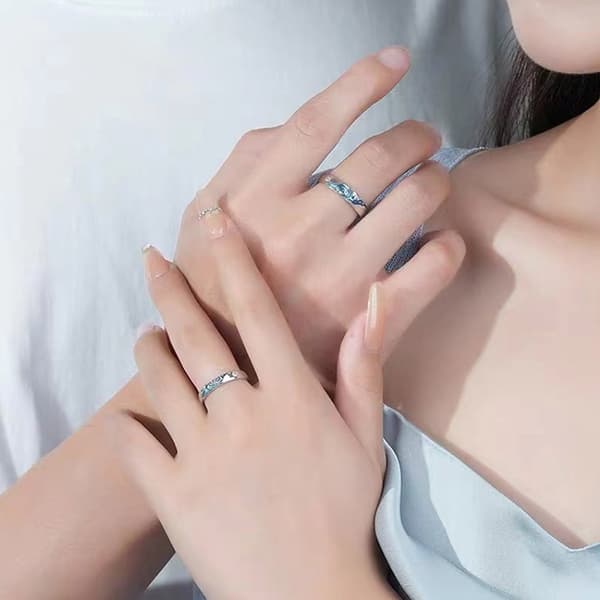 Mode Van-Gogh Stjernehimmel Parring Til Kvinder Mænd Romantisk Fingerring Ladies
