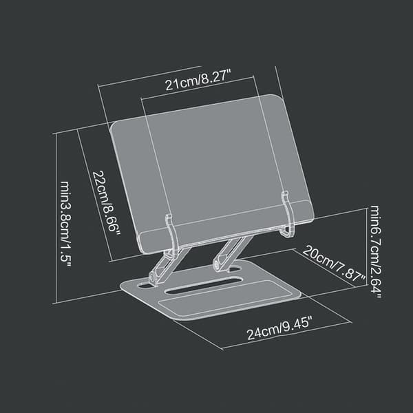 Justerbart Laptop Kølerstativ Tablets Pad Køleholder Rack Aluminiumlegering