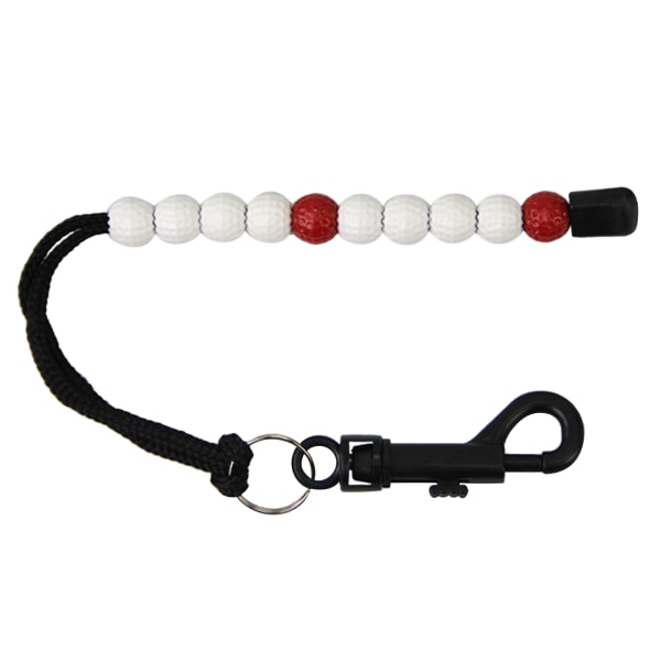 Golf Plast Beads Count Golf Stroke Counter Stroke Score Counter Färg och vit Golf Score Counter Golf Shot Counter White Red