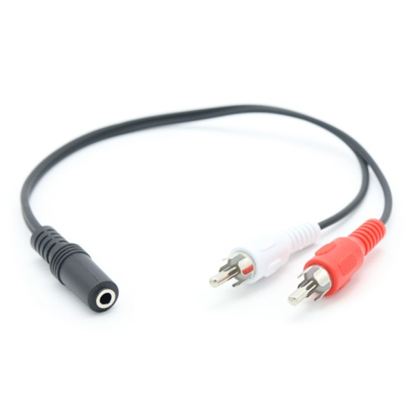 Slitesterk 3.5mm Stereo Hunn Jack til 2 RCA Lydkabel for Mikrofonlydmikser Høyttalerforsterker Lydsignalkabel