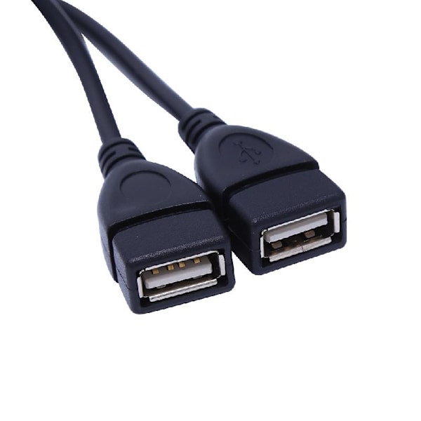 USB 2.0 Typ A 1 hane till 2 hona Y-Splitter Data Sync Laddningsförlängningskabel