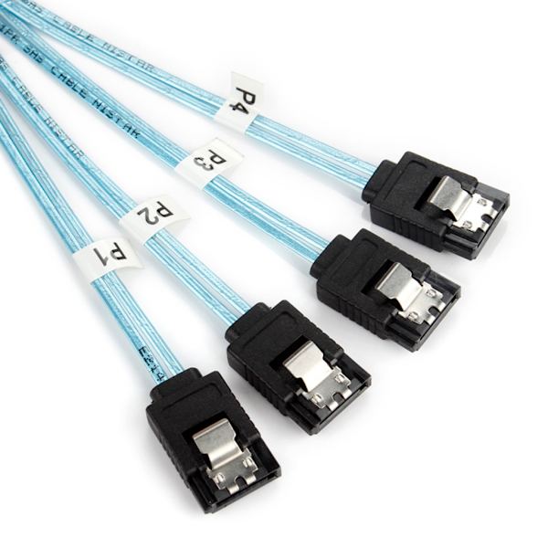 Mini SFF-8087 36P till 4 SATA-kabel 90 grader Målhårddisk Datakabelbyte 12Gbps hårddiskdata Enkel att använda B
