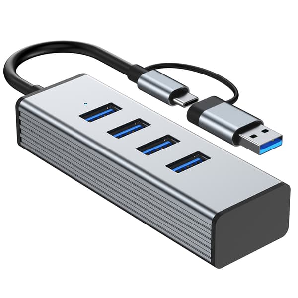 Rask USB3.0-splitter med 4 porter og adapter 10 Gbps dataoverføring