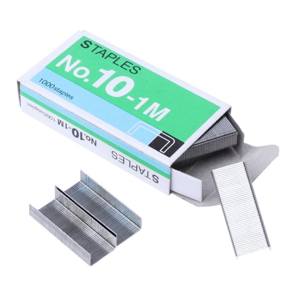1000 st/förpackning Metall Klammer No.10 Bindning Kontor Skola Material Skrivmaterial Till