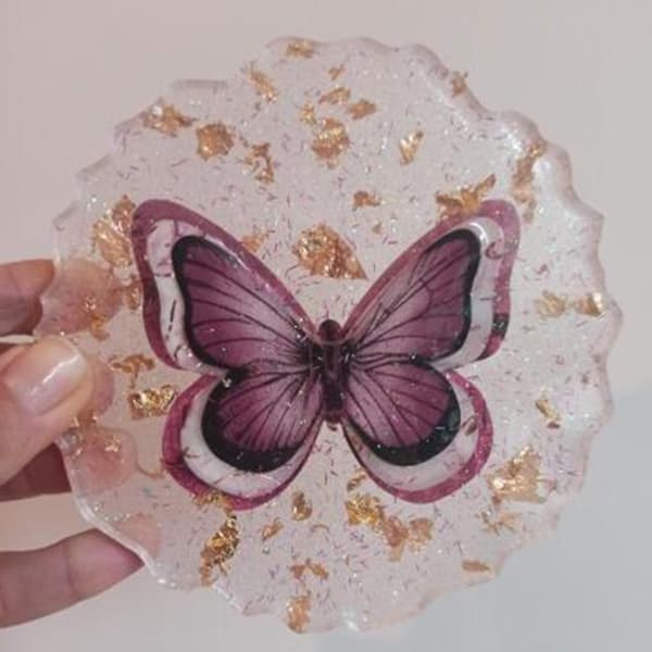 Krystal Epoxyharpiks Coaster Bakkeforme Sæt Agat Geode Coaster Harpiksforme