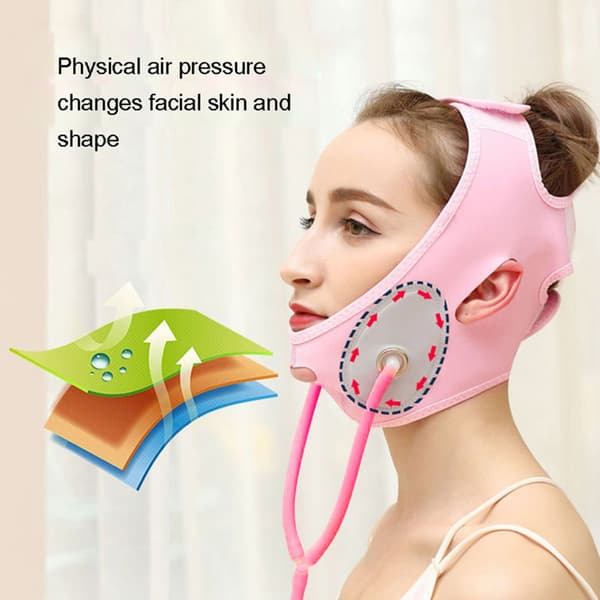 Uppblåsbart ansiktsbantningsband Lufttryck Lyftbälte Ansiktslyftsmask Massager