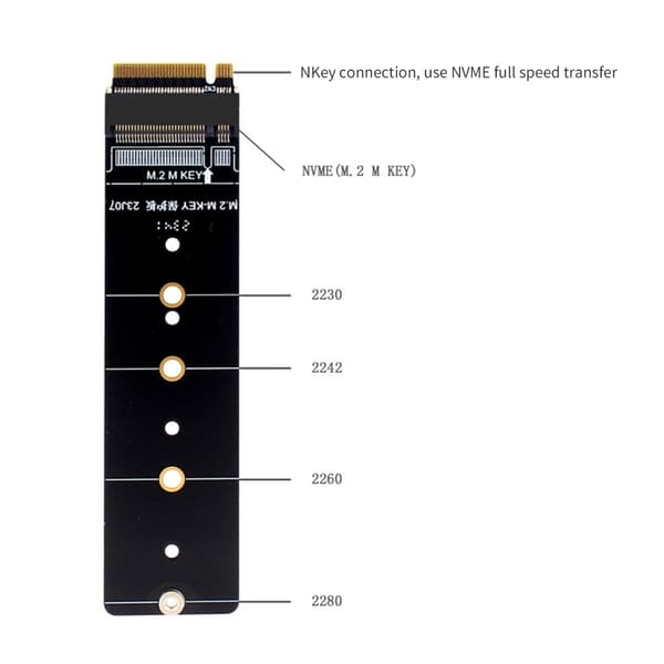 PH441 M.2 NVME Harddisk Beskyttelsesplade Support PCIE4.0 M.2 Mkey