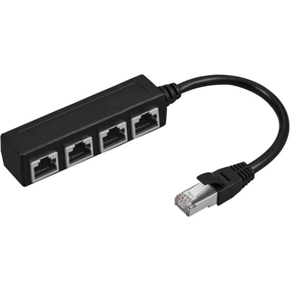 1 till 4 Portars Ethernet-kontaktadapterkabel för bärbar dator PC Desktop