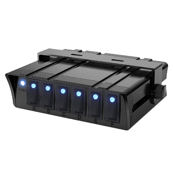 6-osainen kytkinpaneeli 40A 12V autoon ja veneeseen