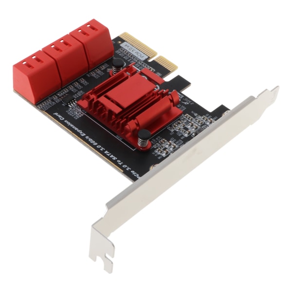 PCI-E 4X till 6-portars SATA 3.0 expansionskort Dator Desktop Solid State-kort