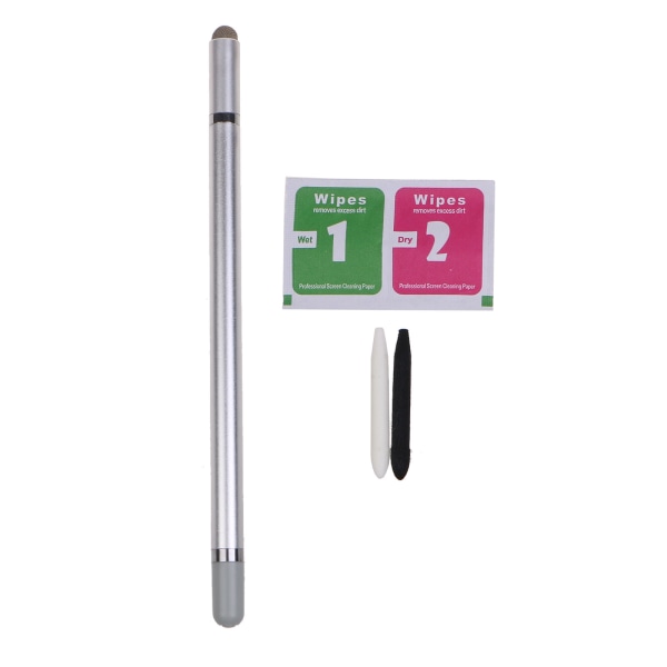 3 i 1 Kapacitiv Stylus Penna Fiber Spets & Duk för Hög Känslighet och Precision Universell för Pekskärmar Ritning