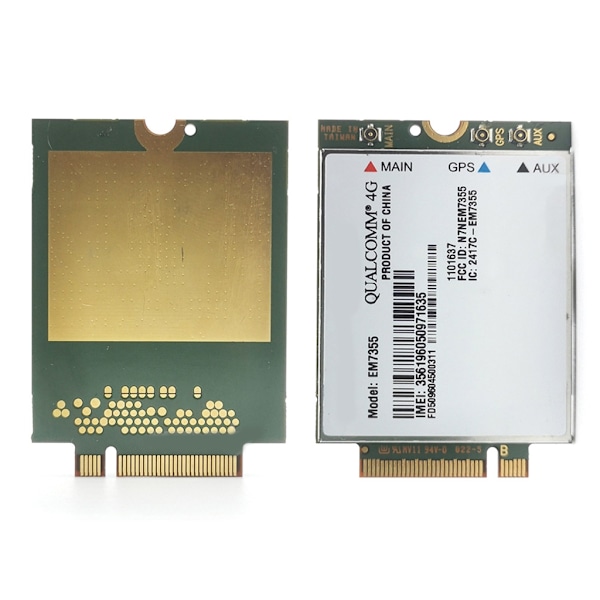 4G-modul trådlös AirPrime EM7355 Gobi5000 WWAN HSPA WCDMA M2-NGFF-kort för bärbar dator