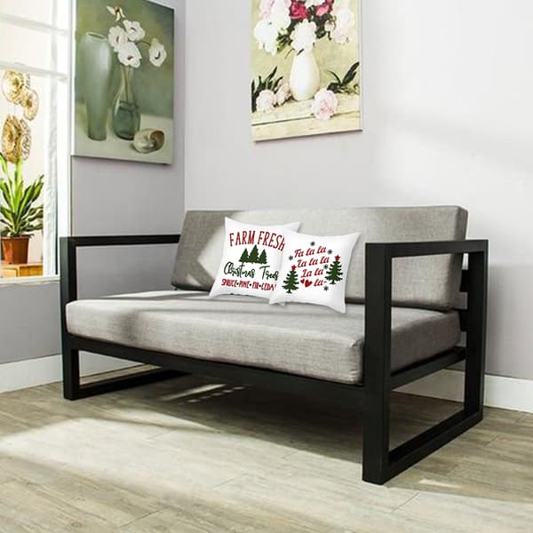 7 st polyester sammet julkudde för case gård för färsk julträdkudde