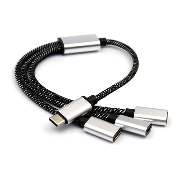 Bærbar USB C Han til Tre USB C Hun Splitter USB Y Splitter Kabel