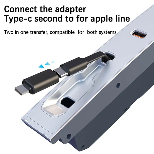 USB Hub Portar Hög Hastighet Handskfack Dockningsstation Adapter Splitter för