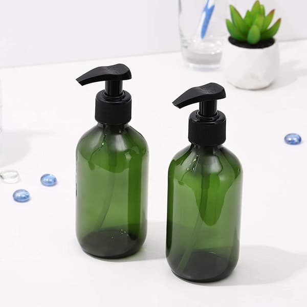 4st 500ml Tom Pumpflaska Dispenser Tomma Påfyllningsbara Kroppstvålflaskor