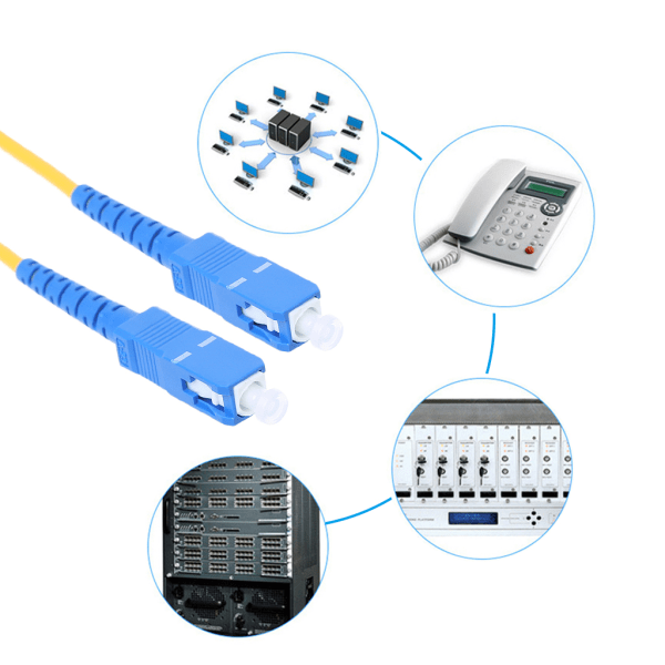 SC/UPC-SC/UPC-SM 3 mm fiberoptisk bygelkabel Enkellägesförlängningskabel 10m