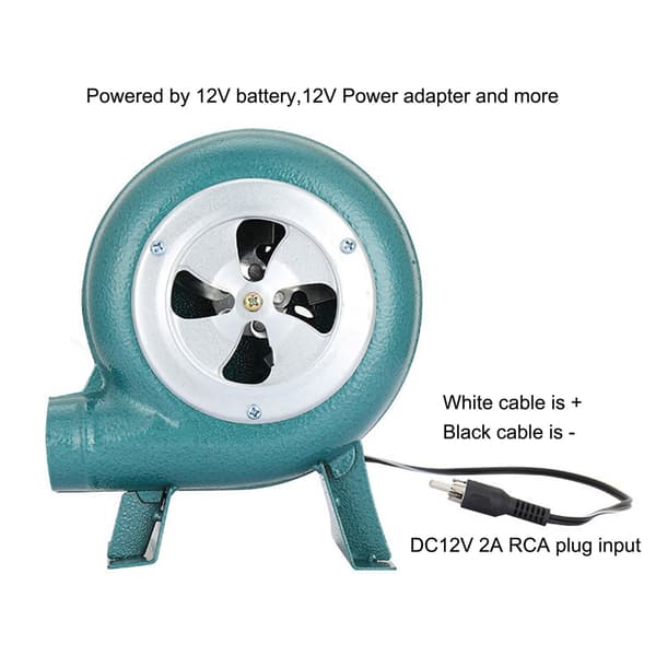 12VDC Elektrisk Smieblåser Kullstarter Røykervifte Multicolor 60 watts