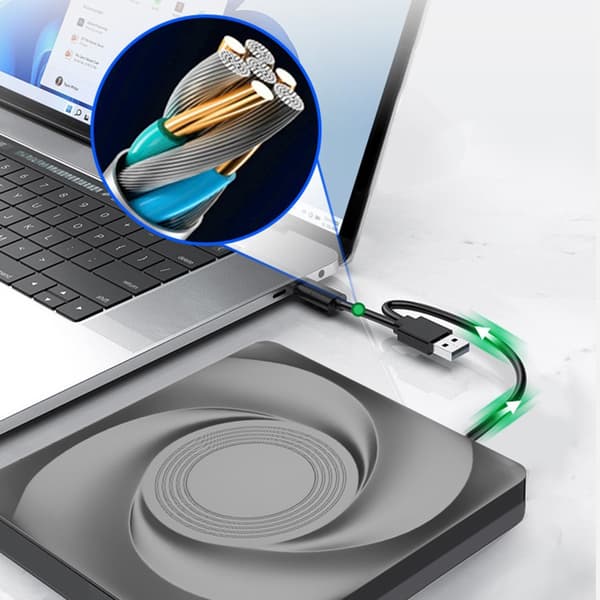 Snabb dataöverföring USB 3.0 Typ C DVD-brännare för bärbara och stationära datorer