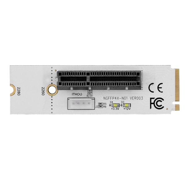 Uppgraderat NGFF M2 till PCI-E 4X-kort M2 Key-m till PCIE X4Converter Adapter PCI-e 1X4x-kort till NGFF 4X Signal M2-kort