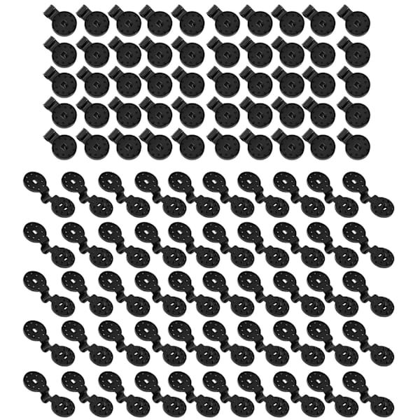 20/50/100ST Skärmduk Plastklämmor Runda plastsvarta klämmor Vindtät markisklämma Grip Skärm Tygtillbehör 100