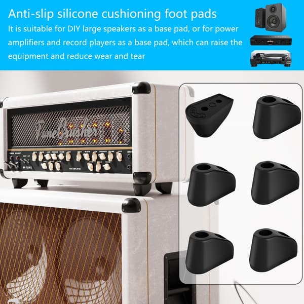 Silikon Utrustningsplatta Bas För DJ-utrustning Vibrationsdämpning Repskydd