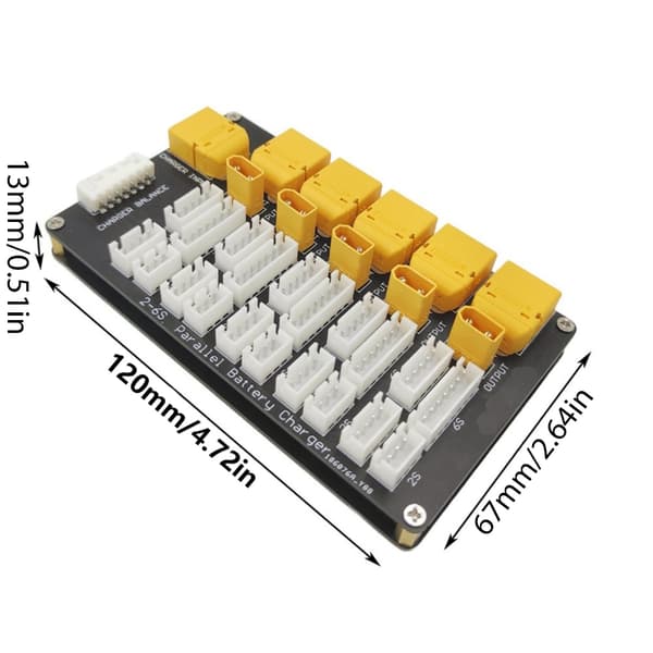 2-6S Balanseringslader Batteriladebrett for XT30 og XT60 Batteri