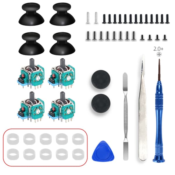 Analog Joystick & Thumb Stick GripCaps til P5 Joypad-controllere Reparationssæt