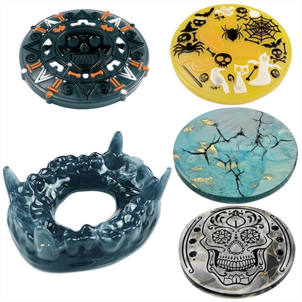 5x Fangs Coaster Stand Opbevaringsforme Silikoneforme til Epoxy Resin Støbning
